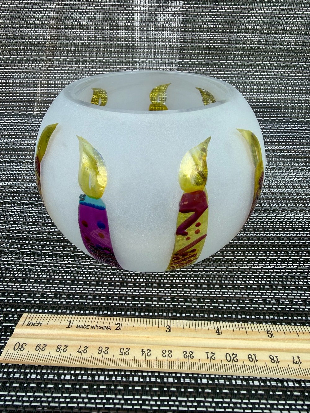 TeleFlora glass vase or candle holder